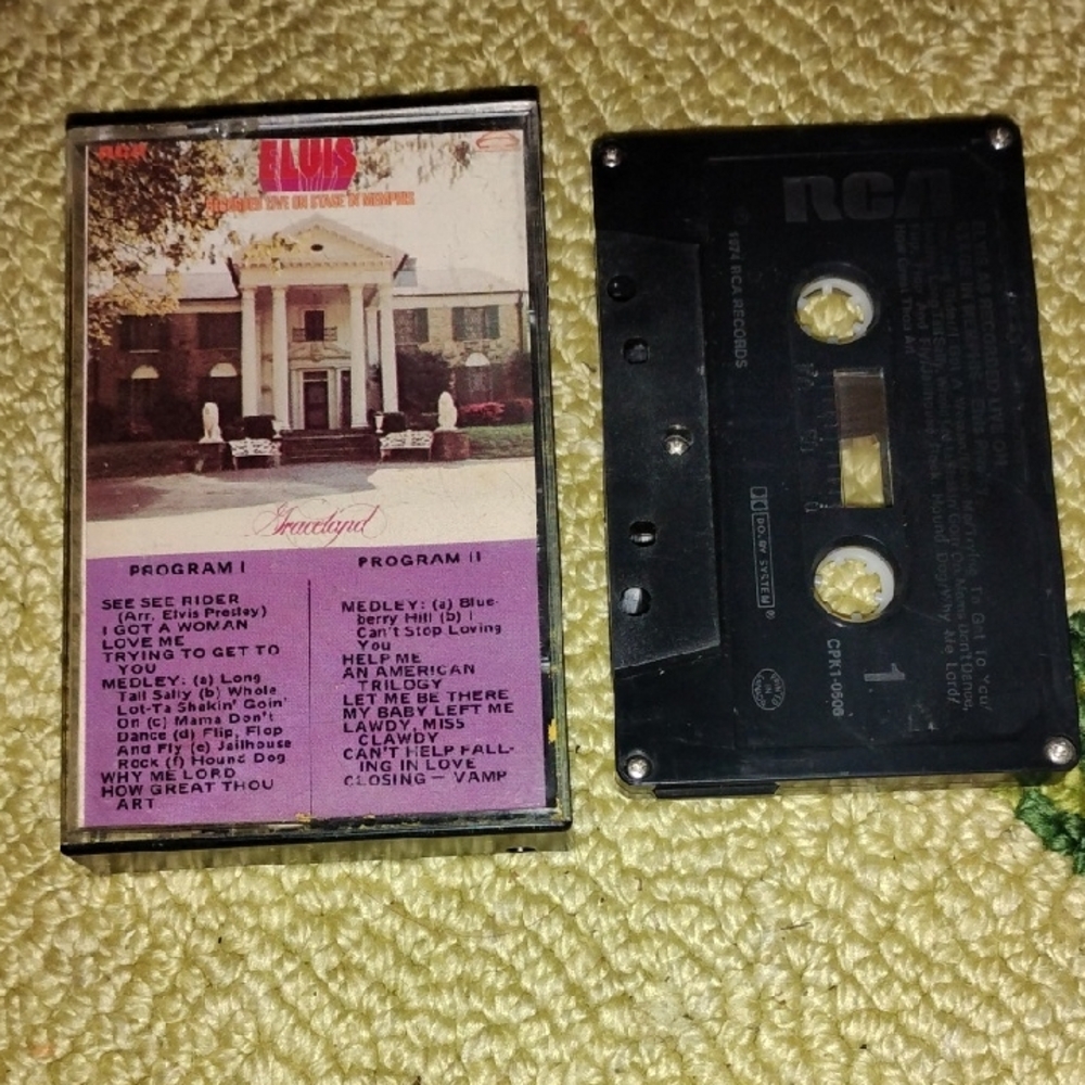 Elvis Presley Cassette Tape Live On Stage In Memphis Vintage 1974 RCA